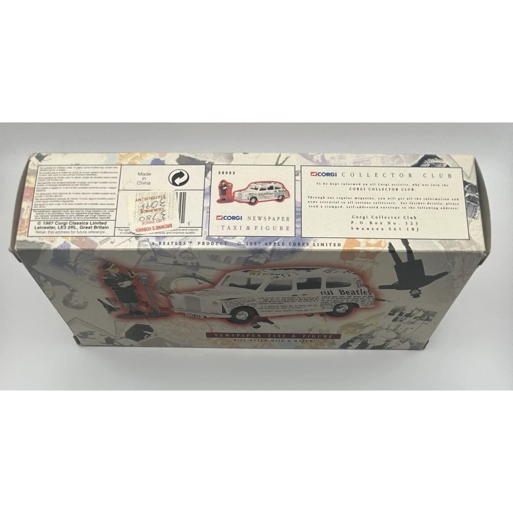 CORGI CLASSICS THE BEATLES COLLECTION 58003 NEWSPAPER TAXI & FIGURE NEW